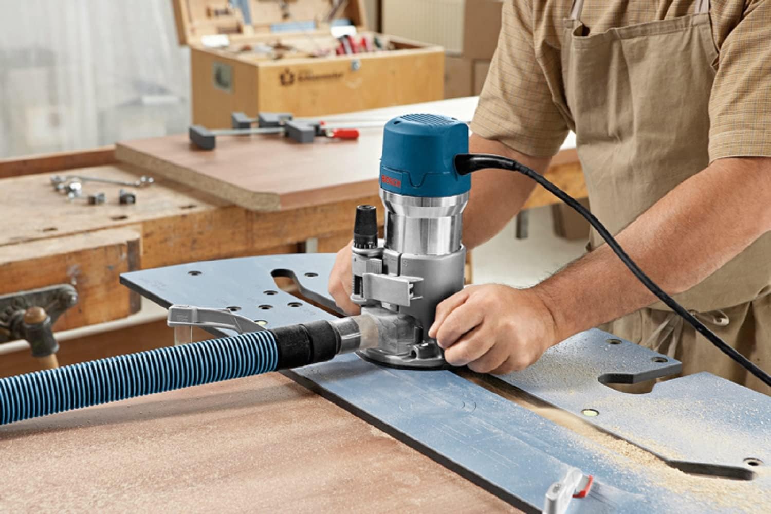 BOSCH 1617EVSPK Wood 12 Amp Router Tool Combo Kit