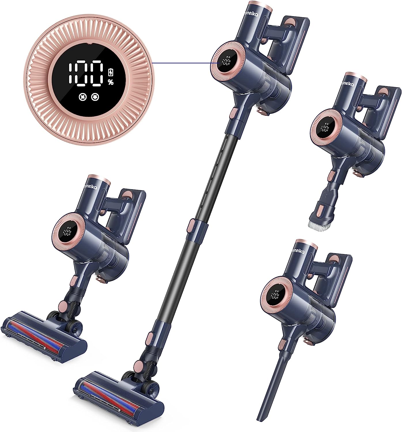 Homeika Cordless Vacuum Cleaner, 20Kpa Powerful Suction Vacuum with LED Display