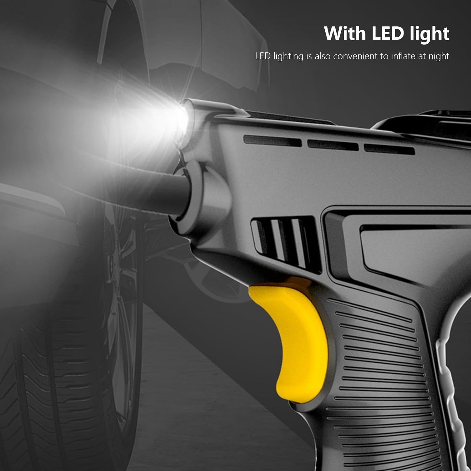 Tire Inflator Pump with Emergency LED Light
