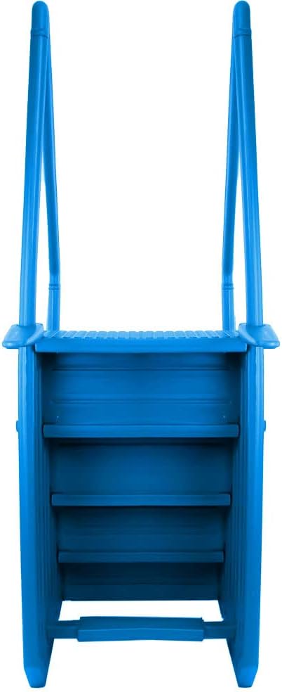 Select Anti-Slip in-Pool Steps | Gray | for Above Ground Swimming Pools | Can Mount to Decks 48" to 54" H | Safety Stairs Capacity Up to 300 lbs